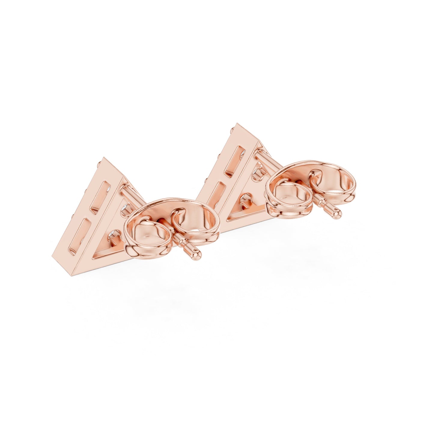 Round Stud Lab Grown Diamond Earrings