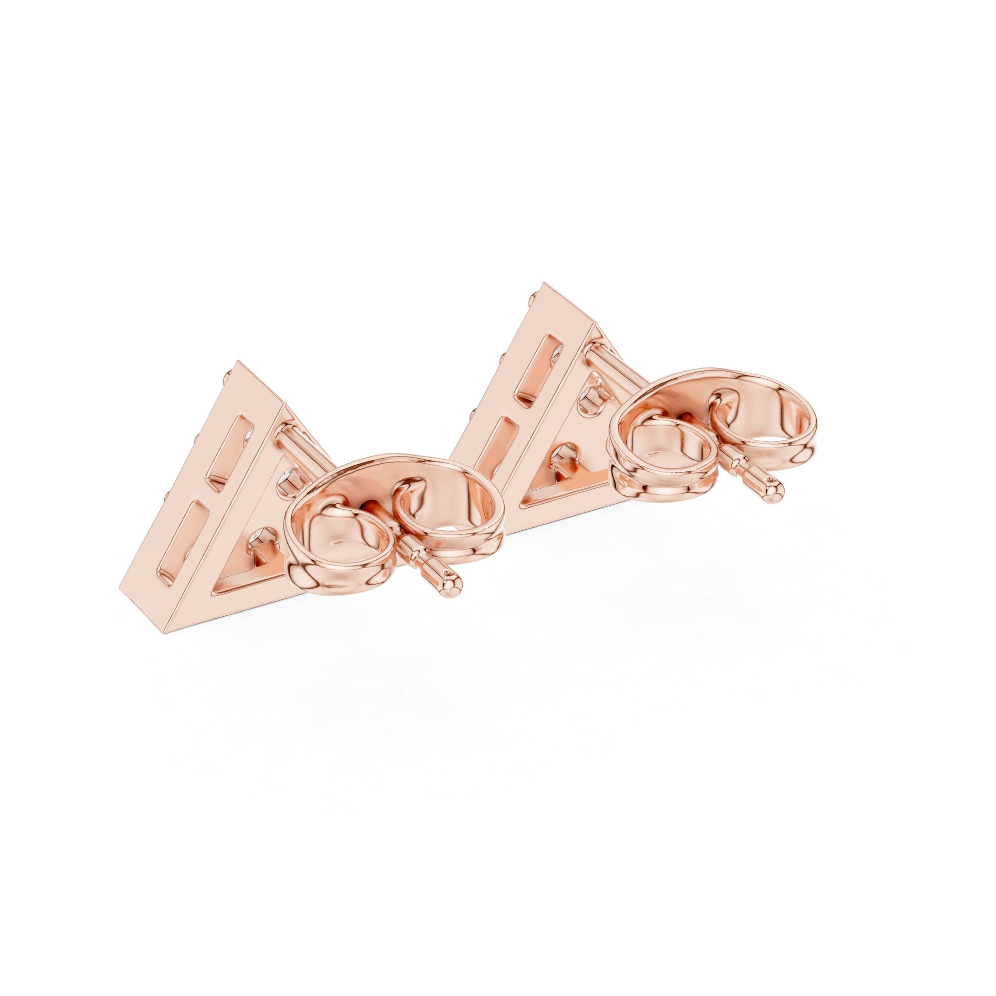 Round Stud Lab Grown Diamond Earrings