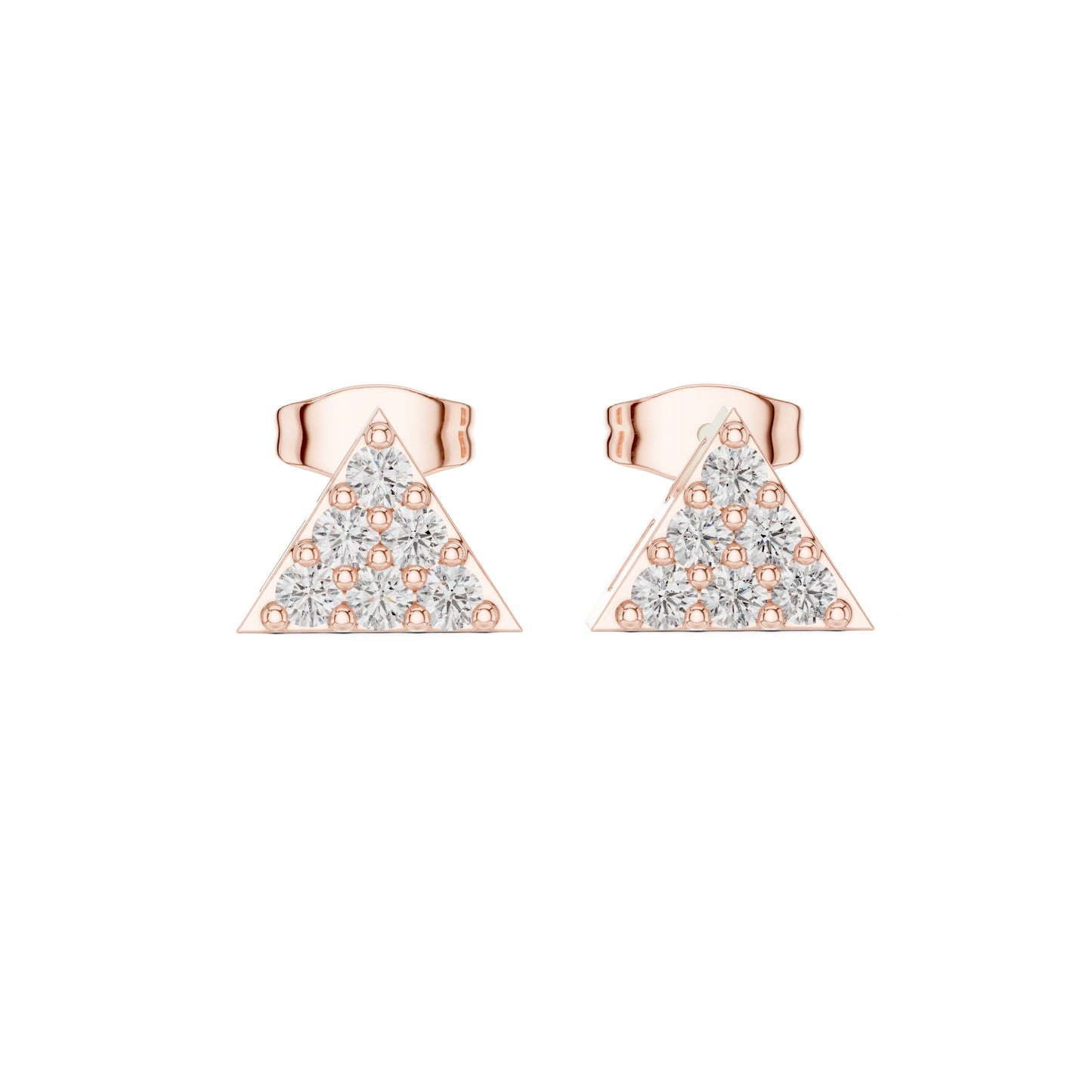 Round Stud Lab Grown Diamond Earrings