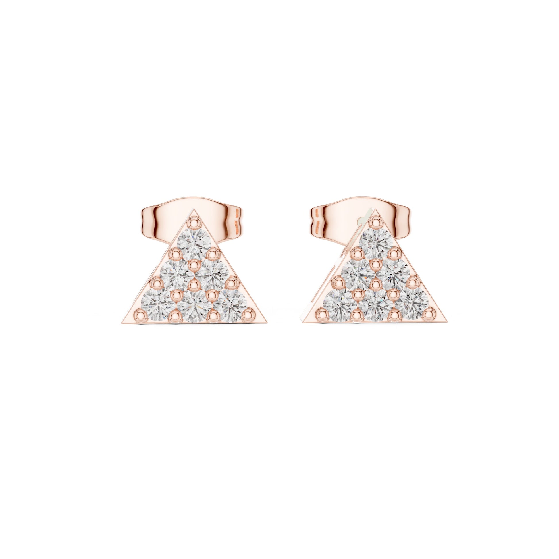 Round Stud Lab Grown Diamond Earrings