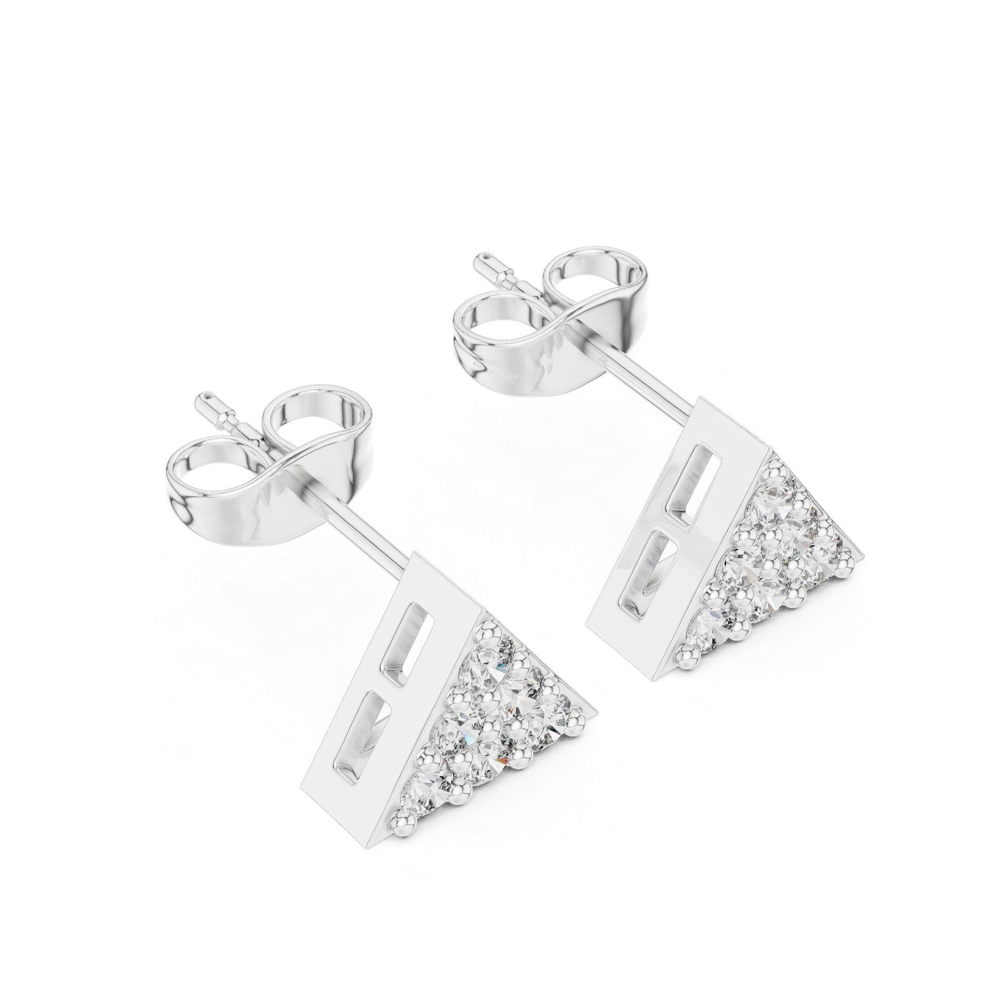 Round Stud Lab Grown Diamond Earrings