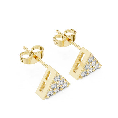 Round Stud Lab Grown Diamond Earrings
