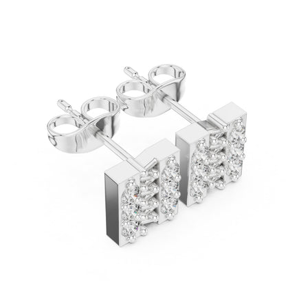 Round Stud Lab Grown Diamond Earrings