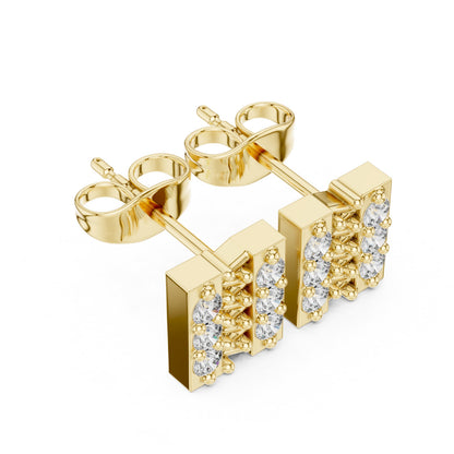 Round Stud Lab Grown Diamond Earrings