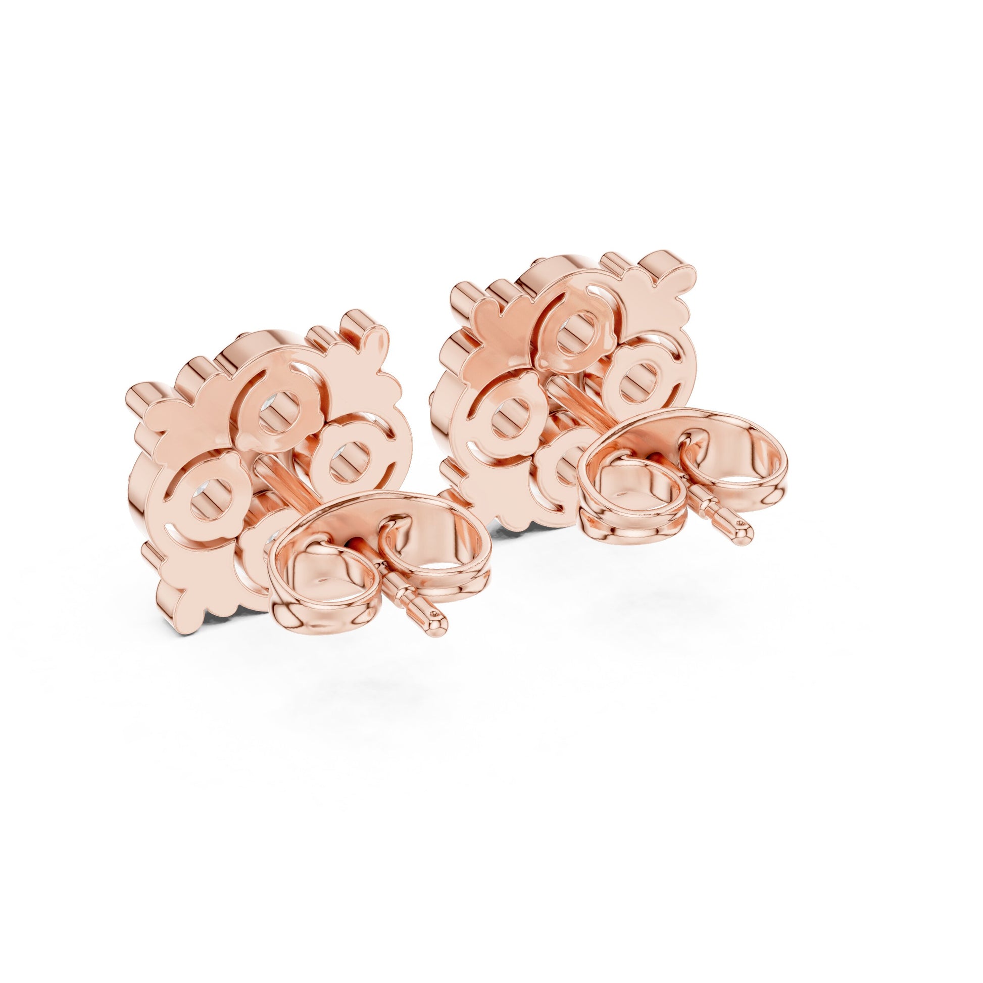 Round Stud Lab Grown Diamond Earrings
