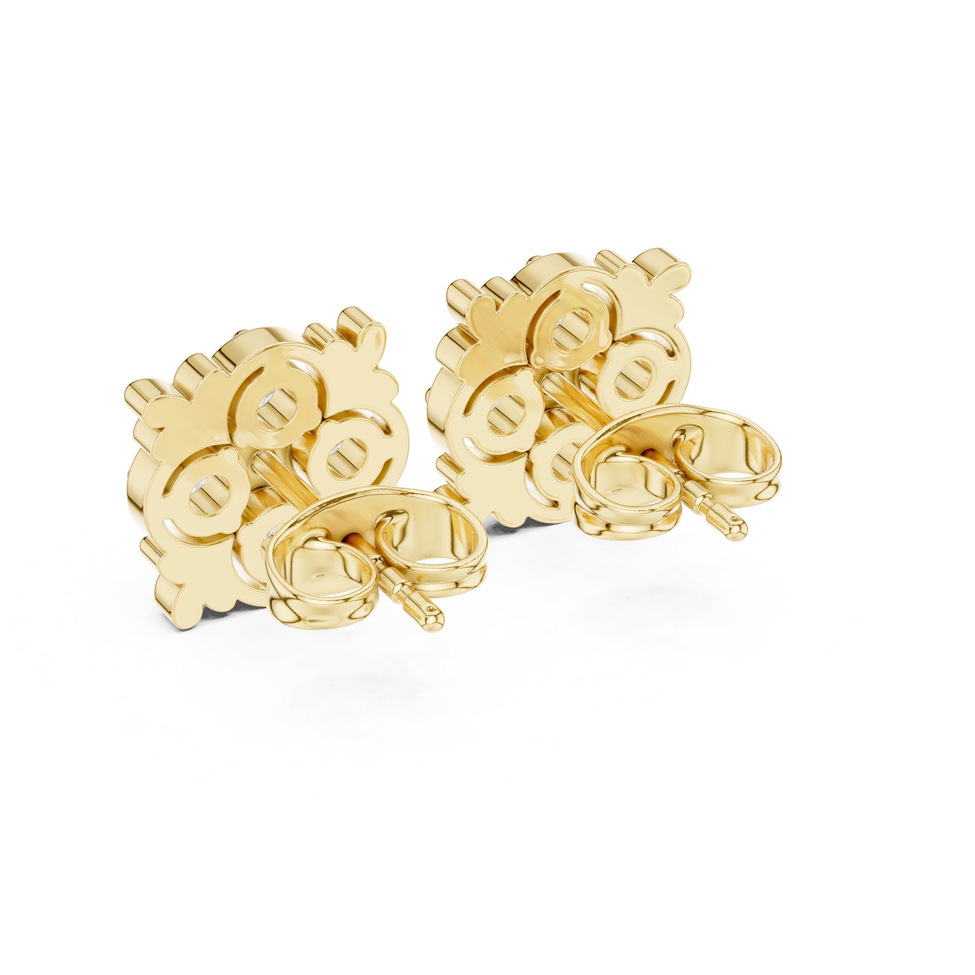 Round Stud Lab Grown Diamond Earrings