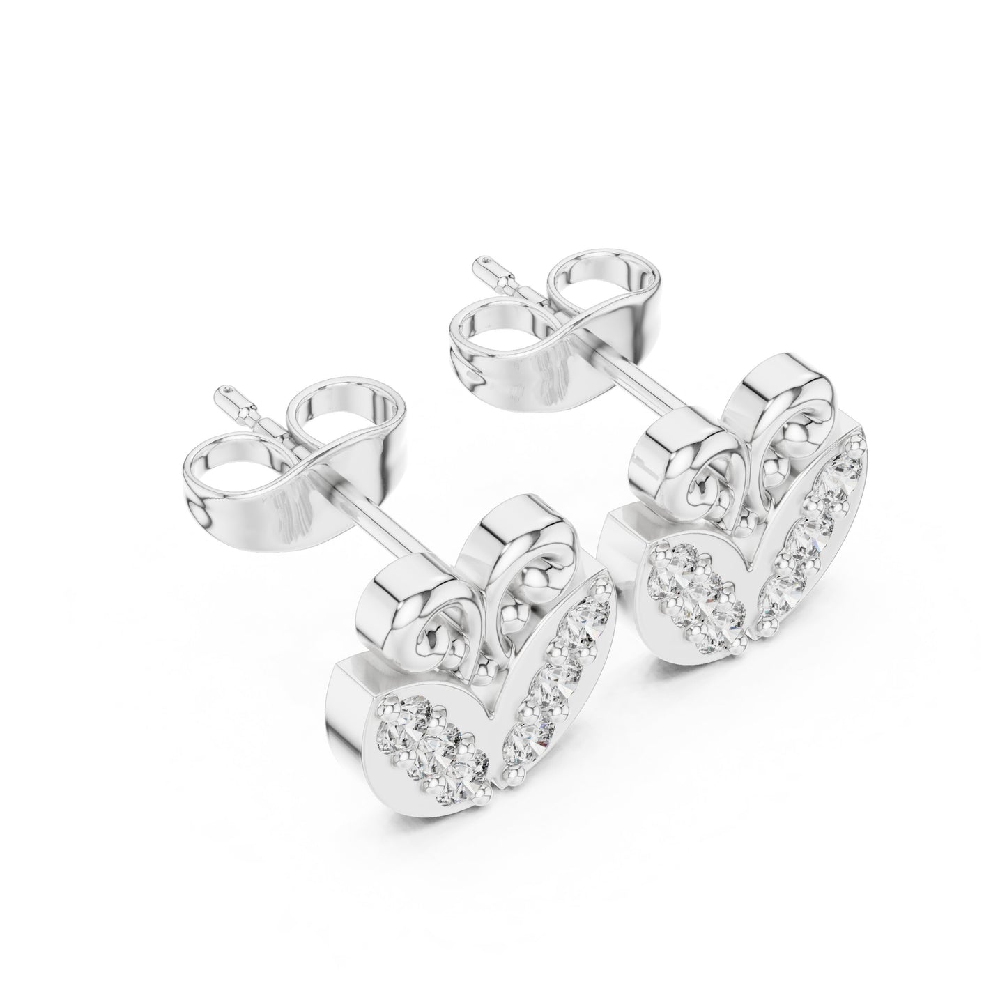 Round Stud Lab Grown Diamond Earrings