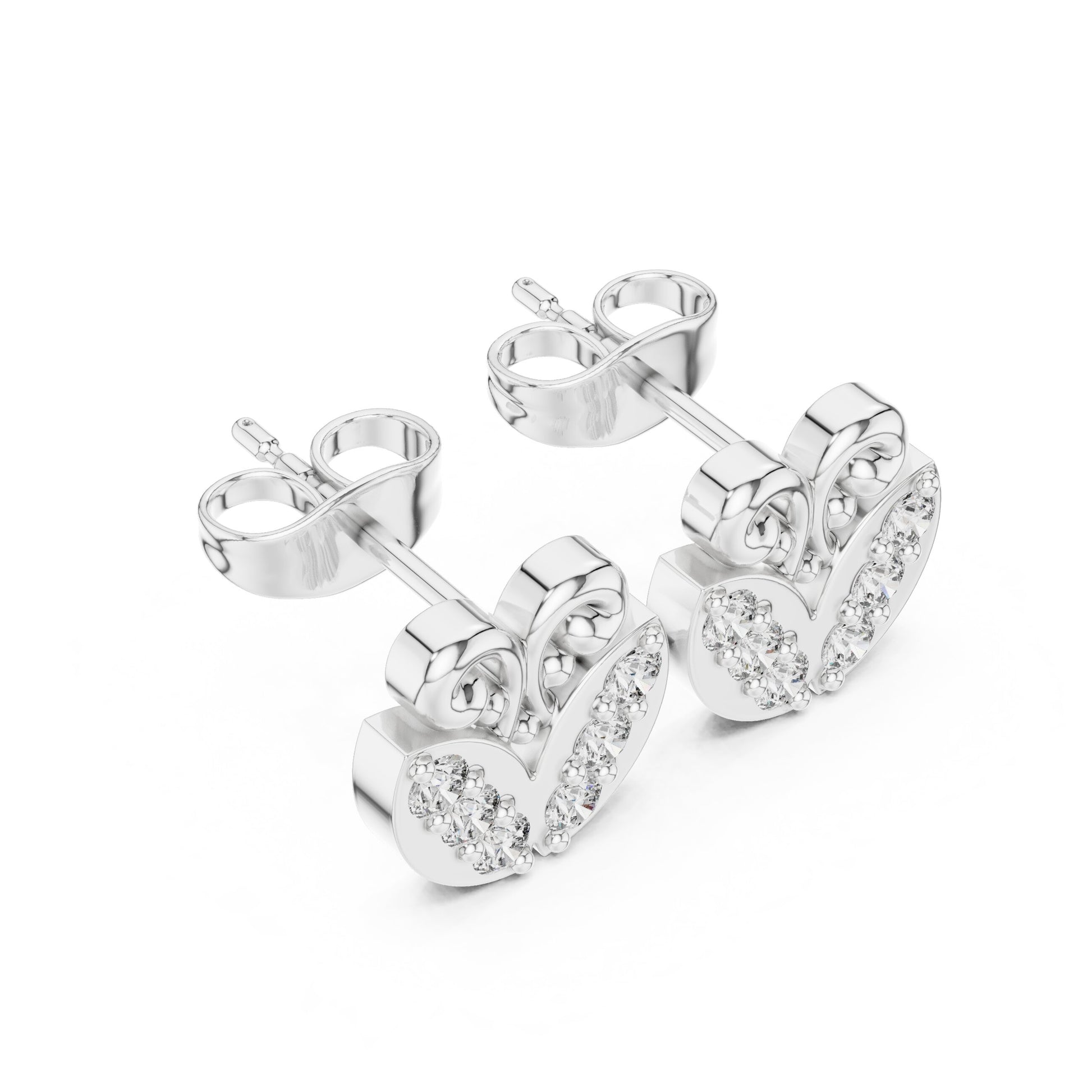 Round Stud Lab Grown Diamond Earrings