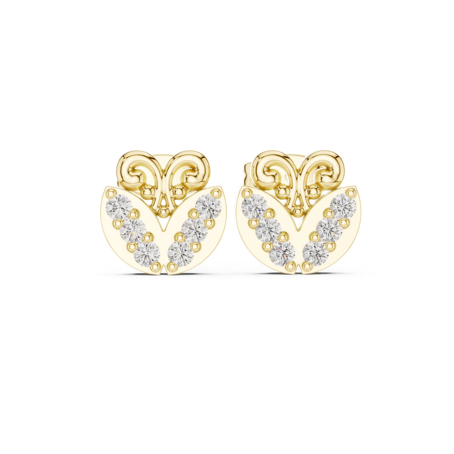 Round Stud Lab Grown Diamond Earrings