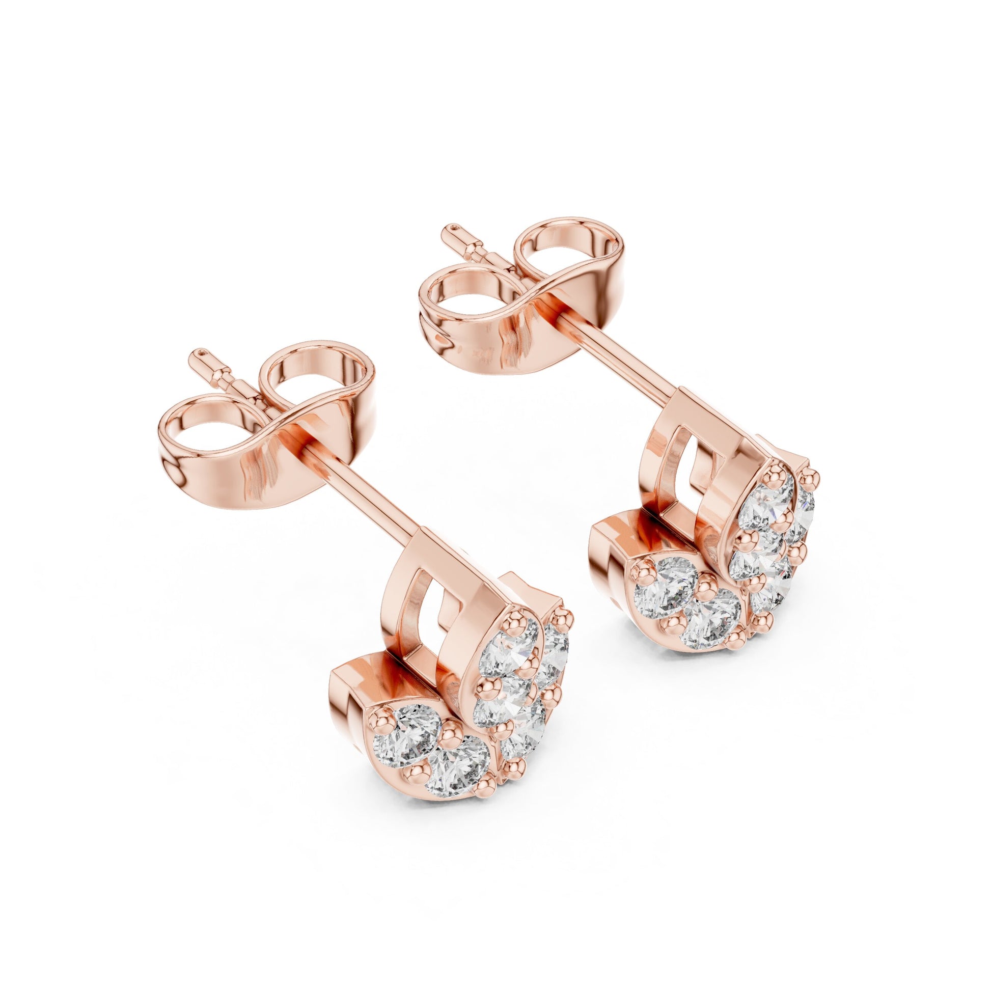Round Stud Lab Grown Diamond Earrings