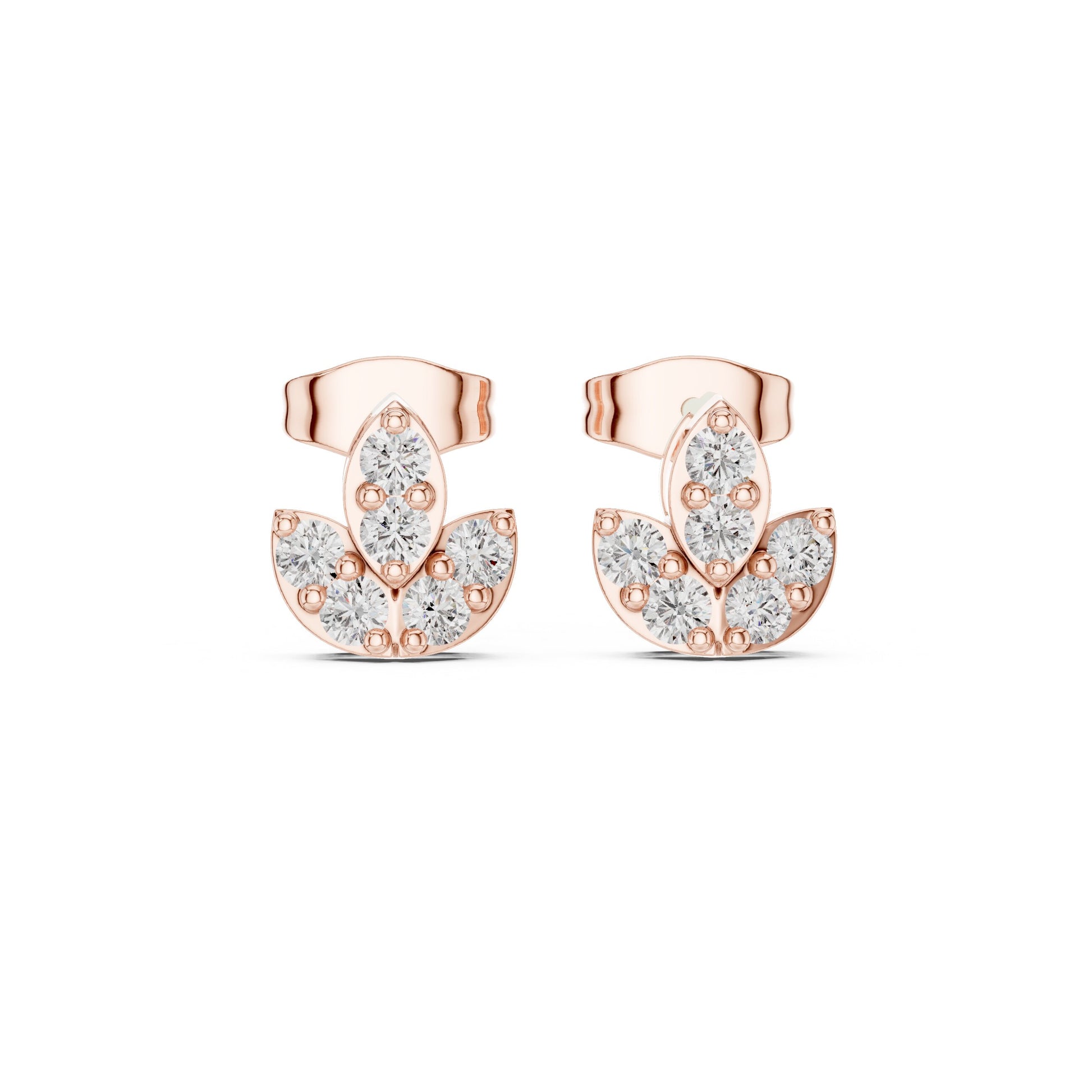 Round Stud Lab Grown Diamond Earrings