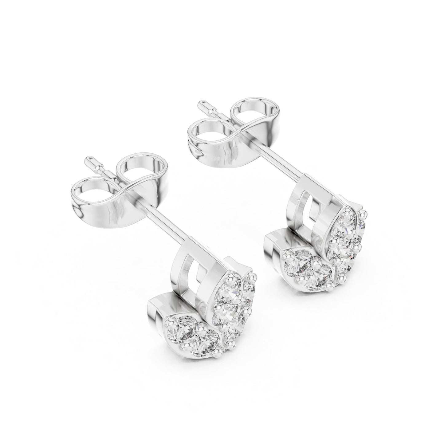 Round Stud Lab Grown Diamond Earrings