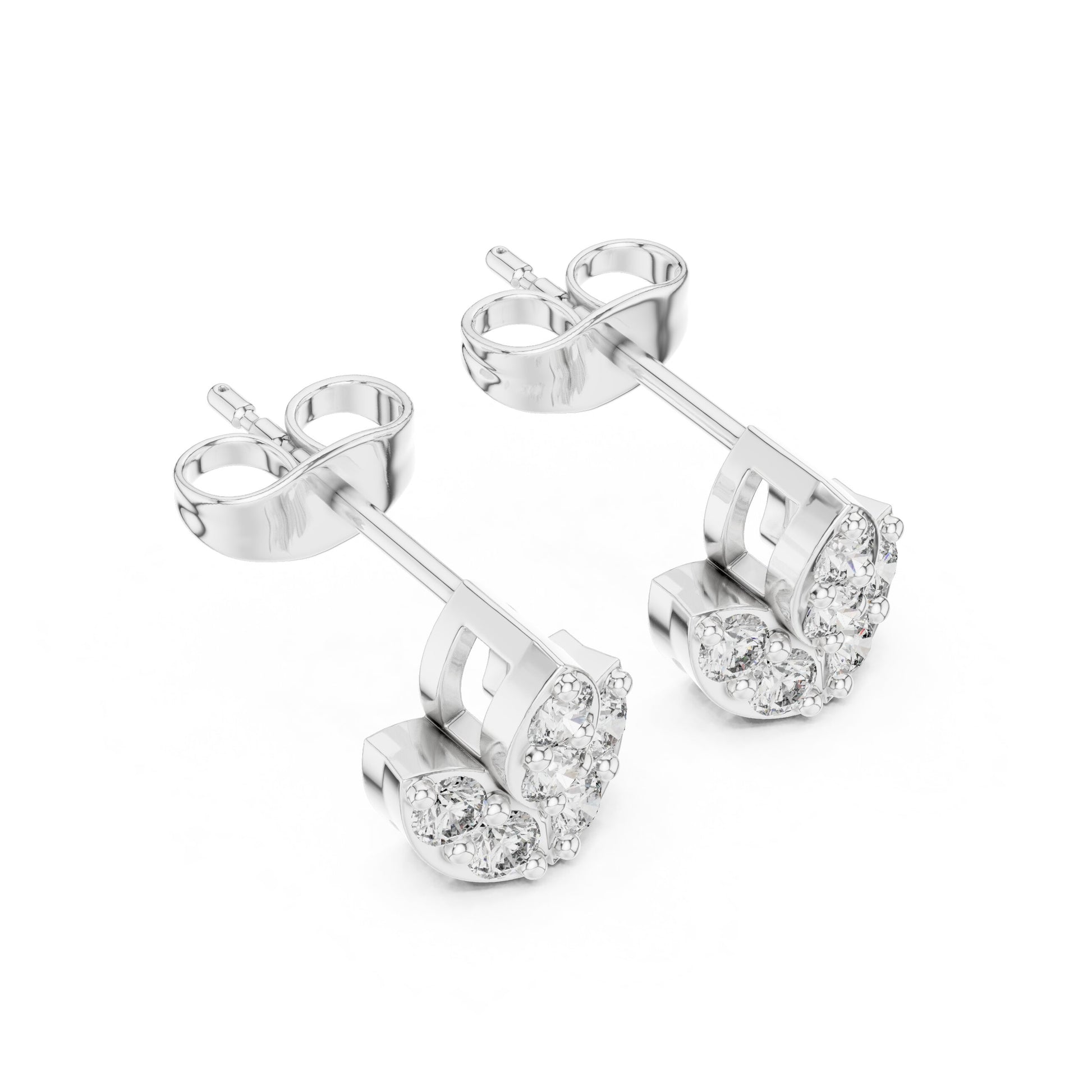 Round Stud Lab Grown Diamond Earrings