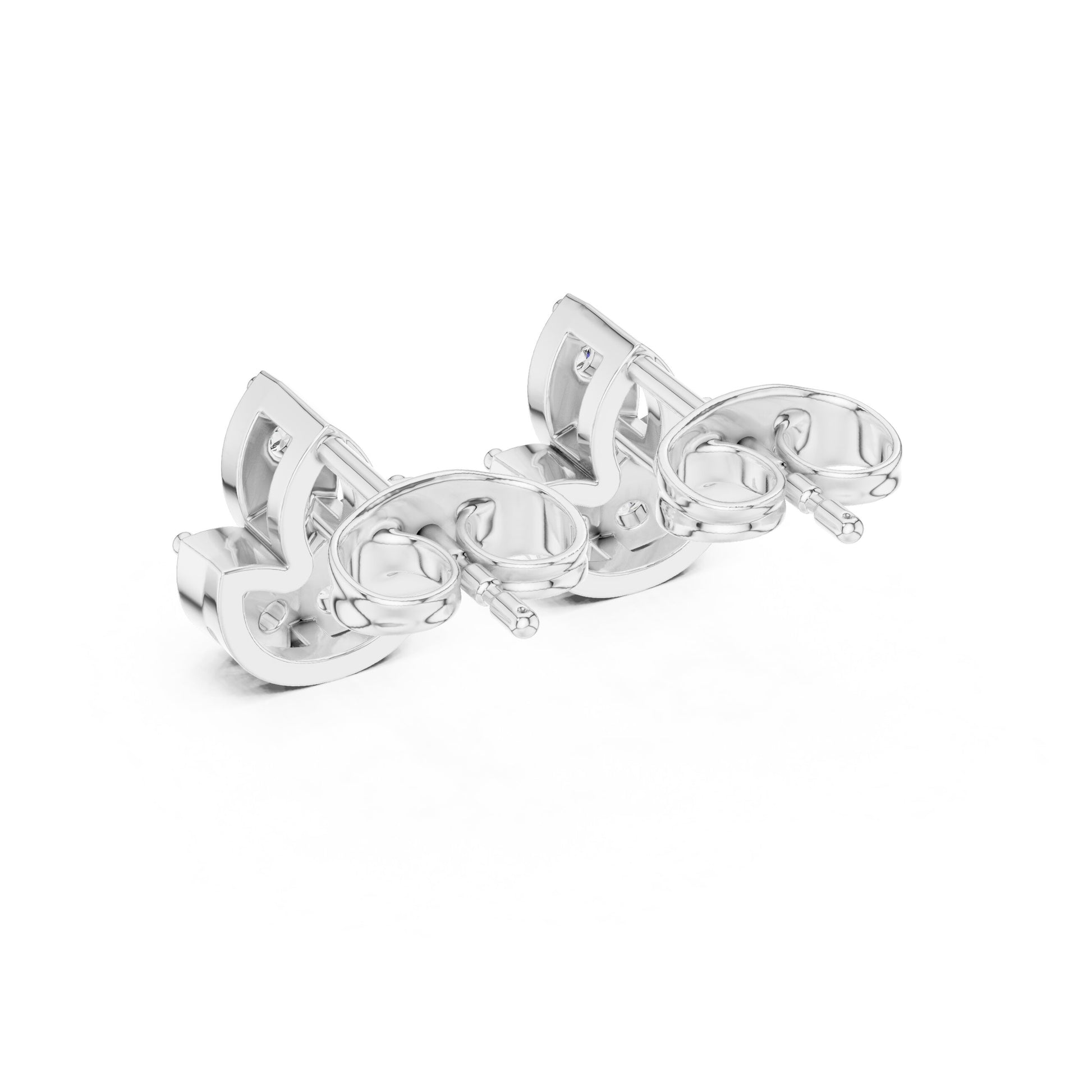 Round Stud Lab Grown Diamond Earrings