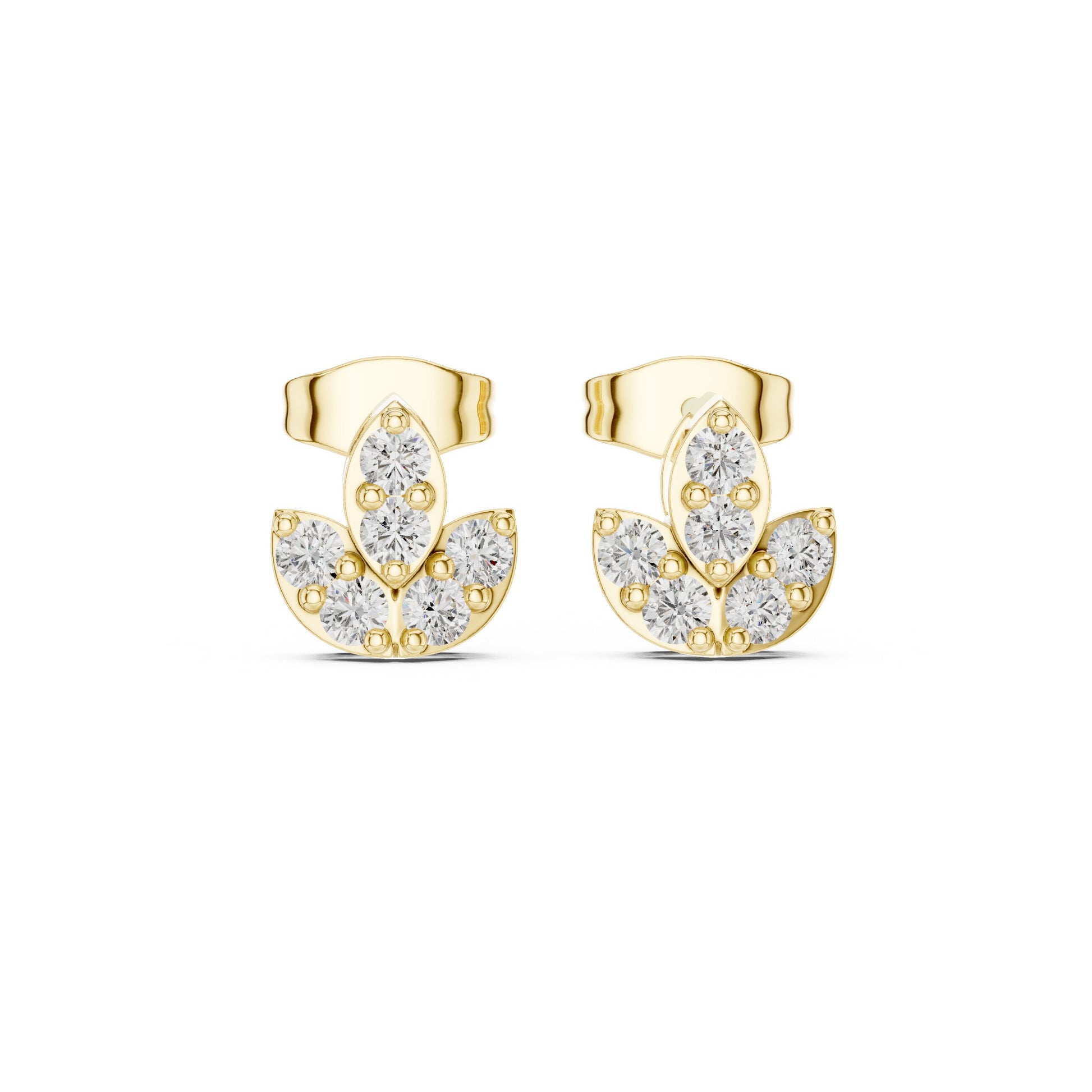 Round Stud Lab Grown Diamond Earrings
