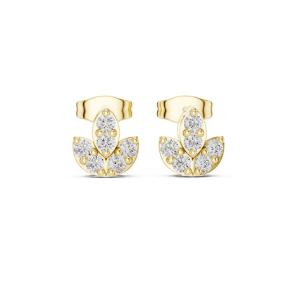 Round Stud Lab Grown Diamond Earrings