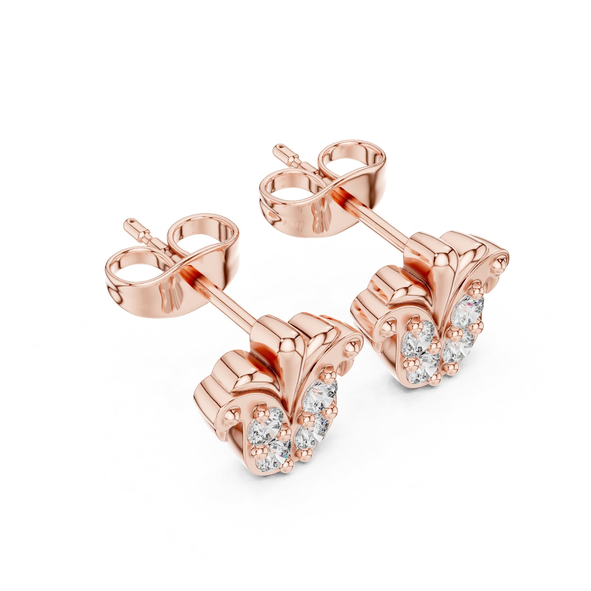 Round Stud Lab Grown Diamond Earrings