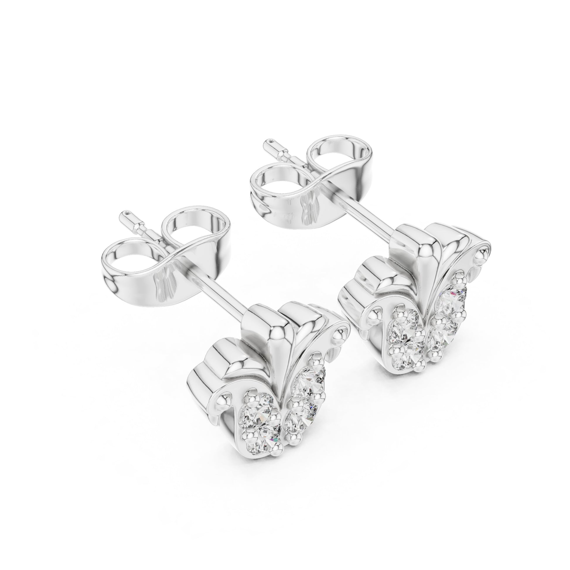 Round Stud Lab Grown Diamond Earrings