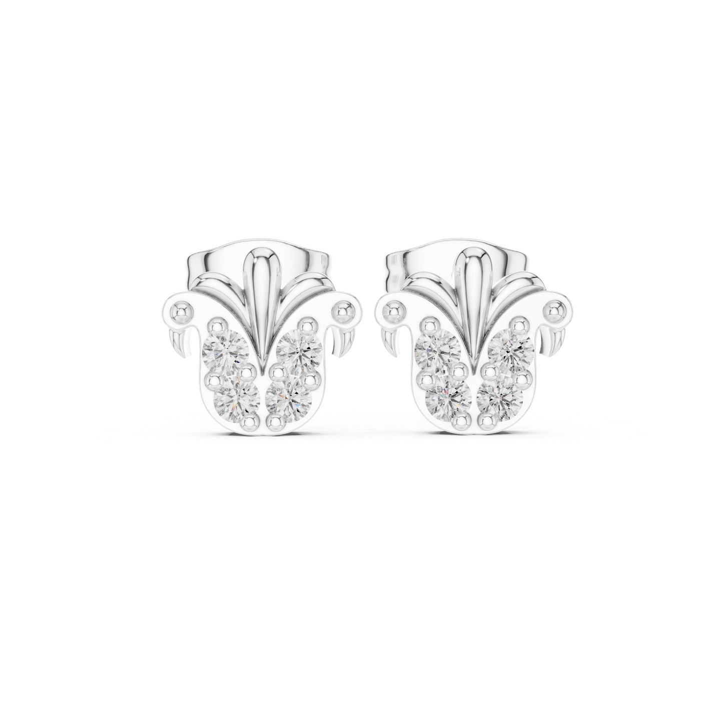 Round Stud Lab Grown Diamond Earrings