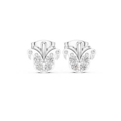 Round Stud Lab Grown Diamond Earrings