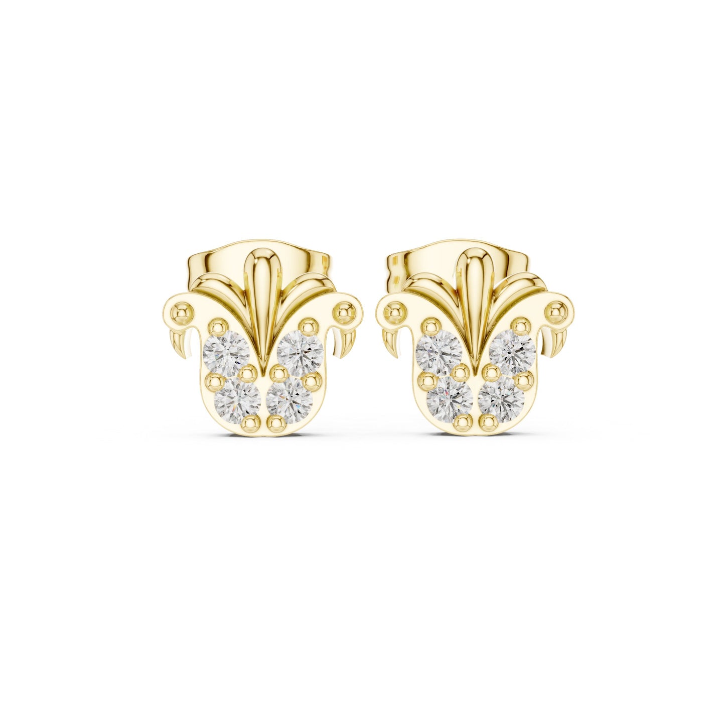 Round Stud Lab Grown Diamond Earrings