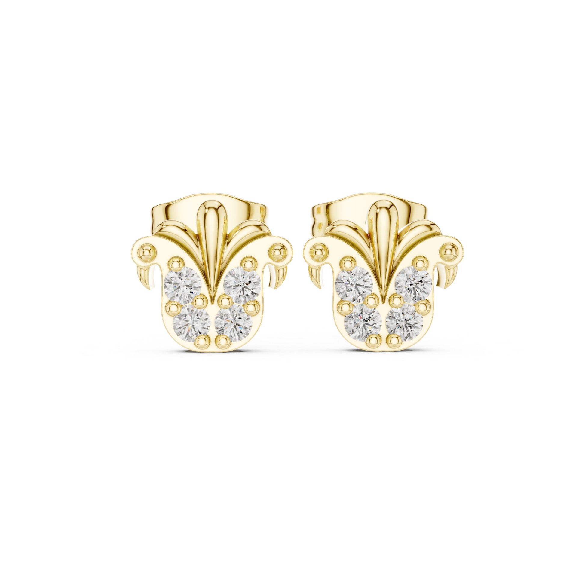 Round Stud Lab Grown Diamond Earrings
