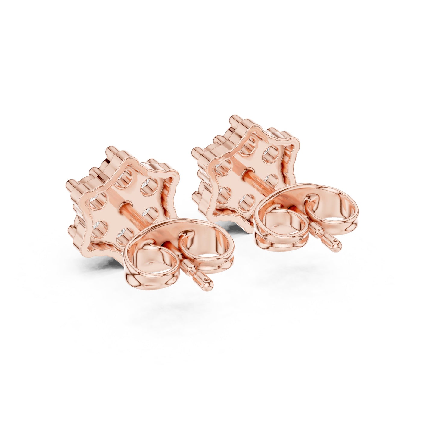 Round Cluster Lab Grown Diamond Earrings