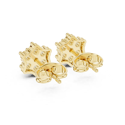 Round Cluster Lab Grown Diamond Earrings