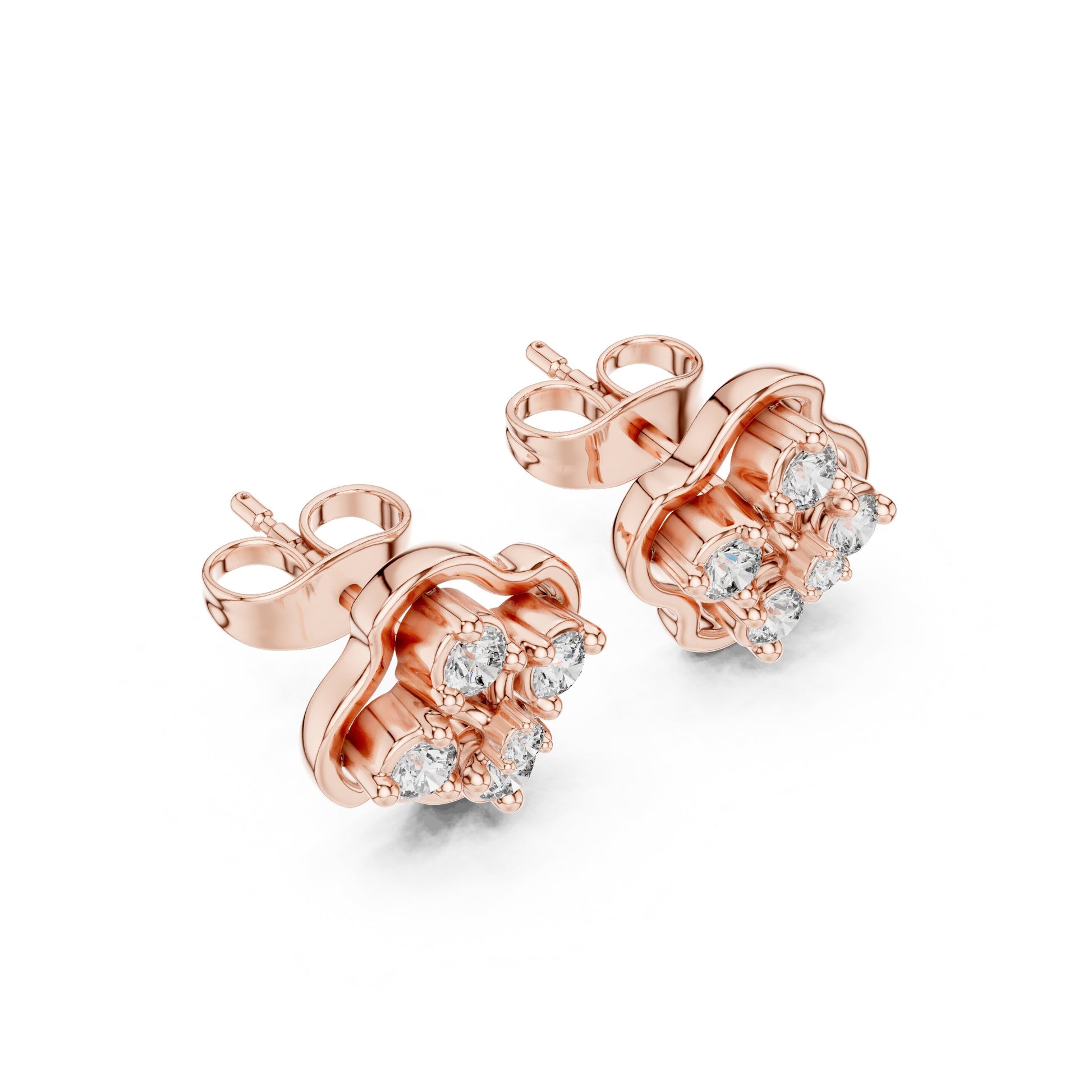 Round Stud Lab Grown Diamond Earrings