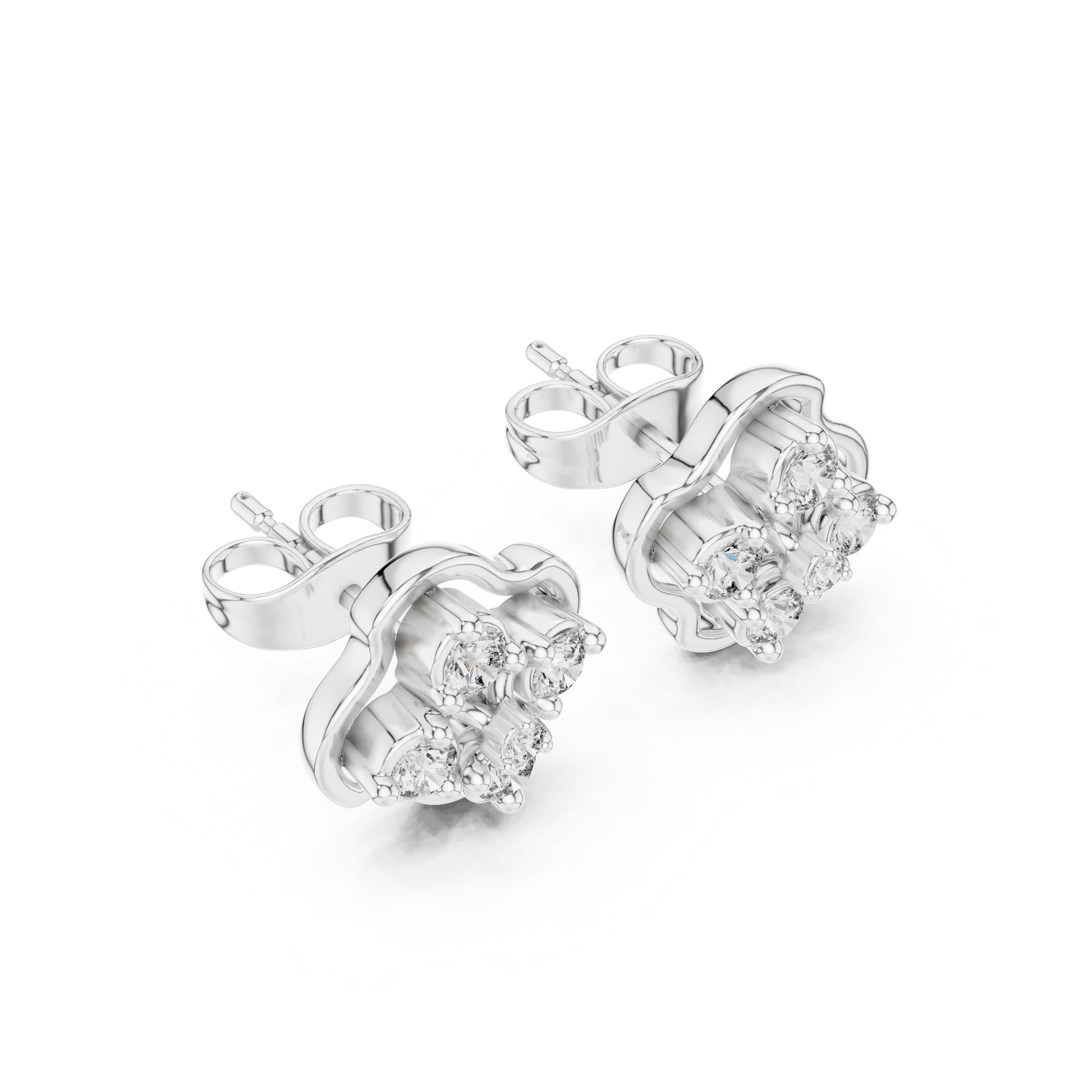 Round Stud Lab Grown Diamond Earrings