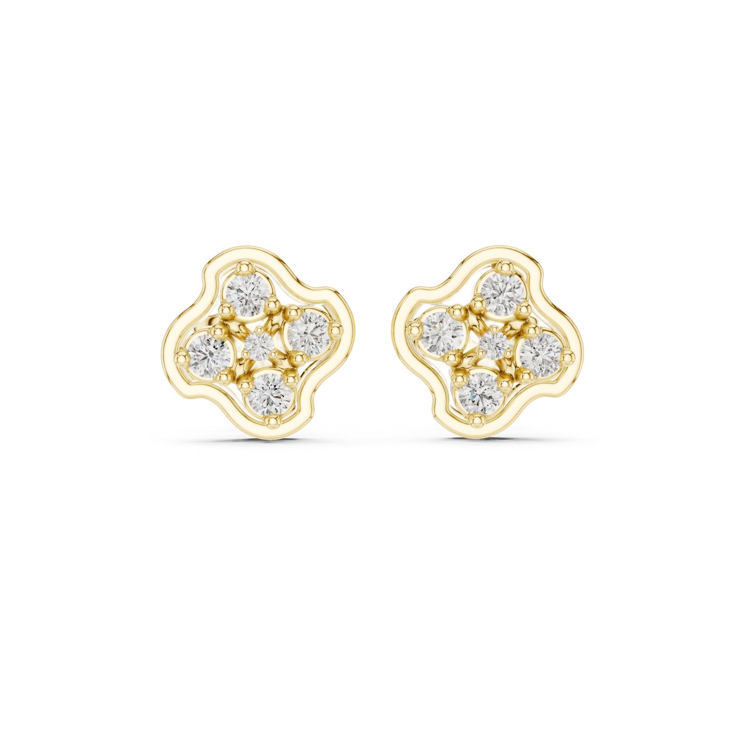 Round Stud Lab Grown Diamond Earrings