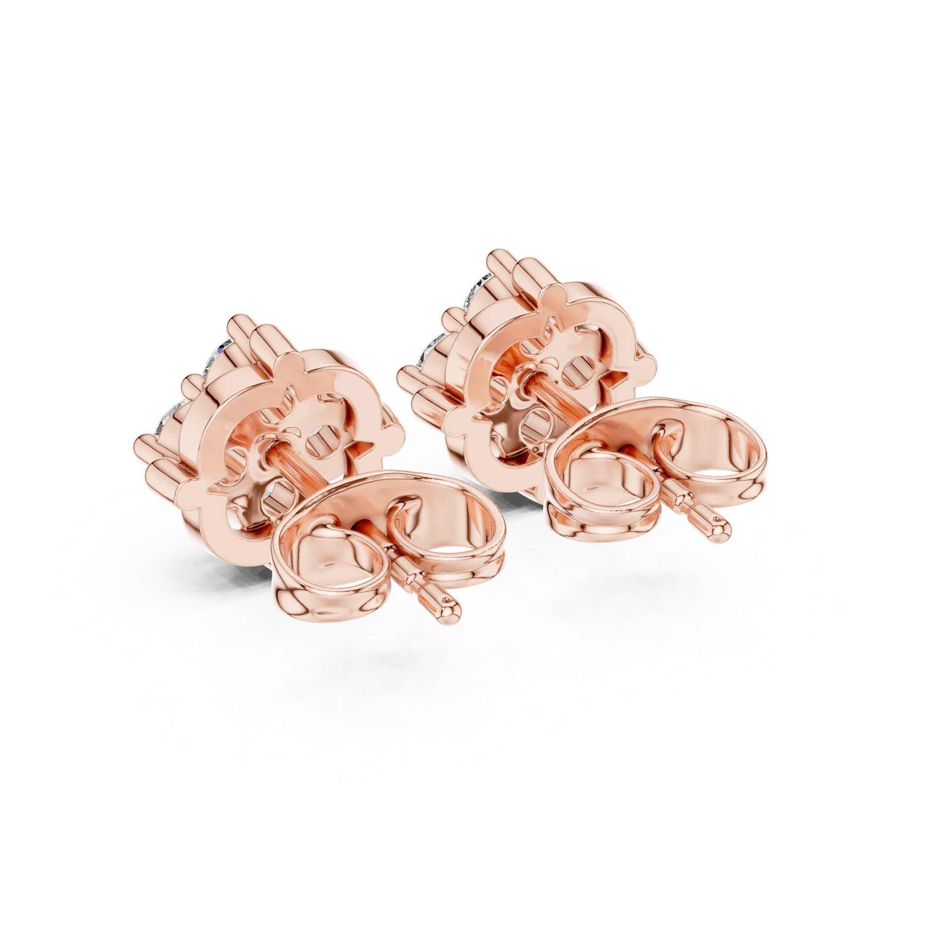 Round Stud Lab Grown Diamond Earrings
