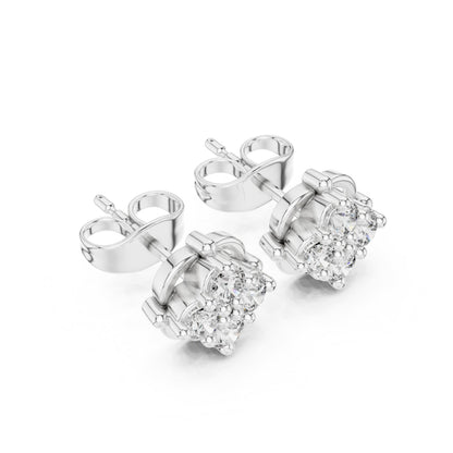 Round Stud Lab Grown Diamond Earrings