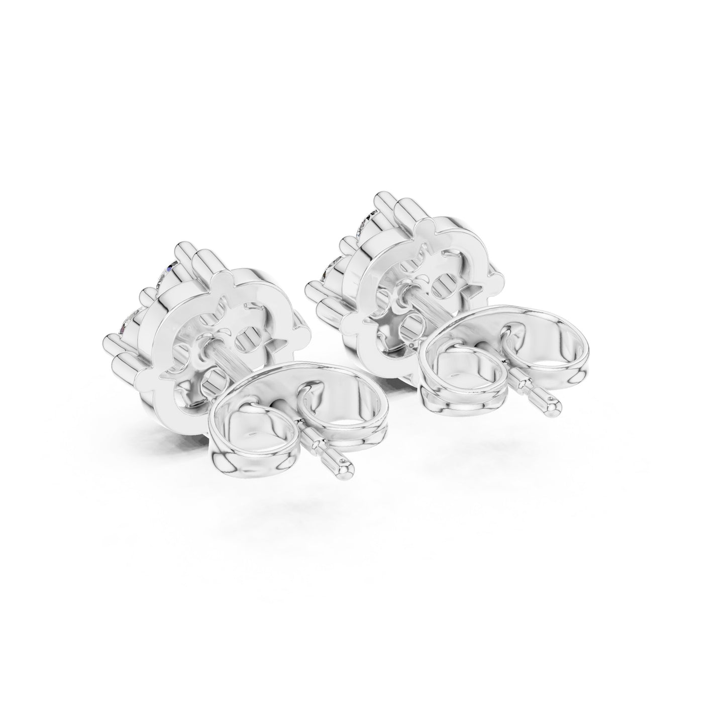 Round Stud Lab Grown Diamond Earrings