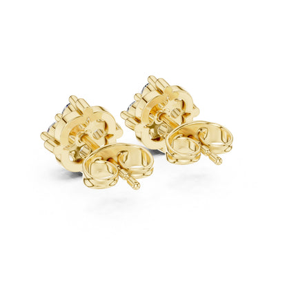 Round Stud Lab Grown Diamond Earrings