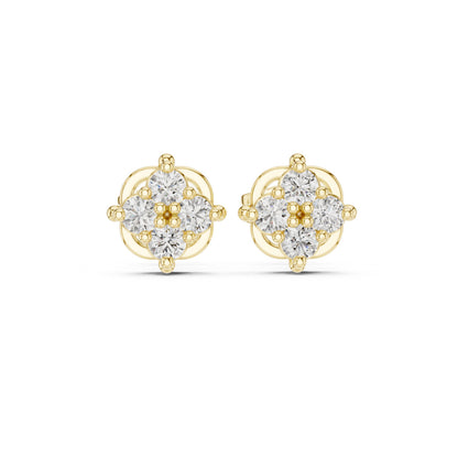 Round Stud Lab Grown Diamond Earrings