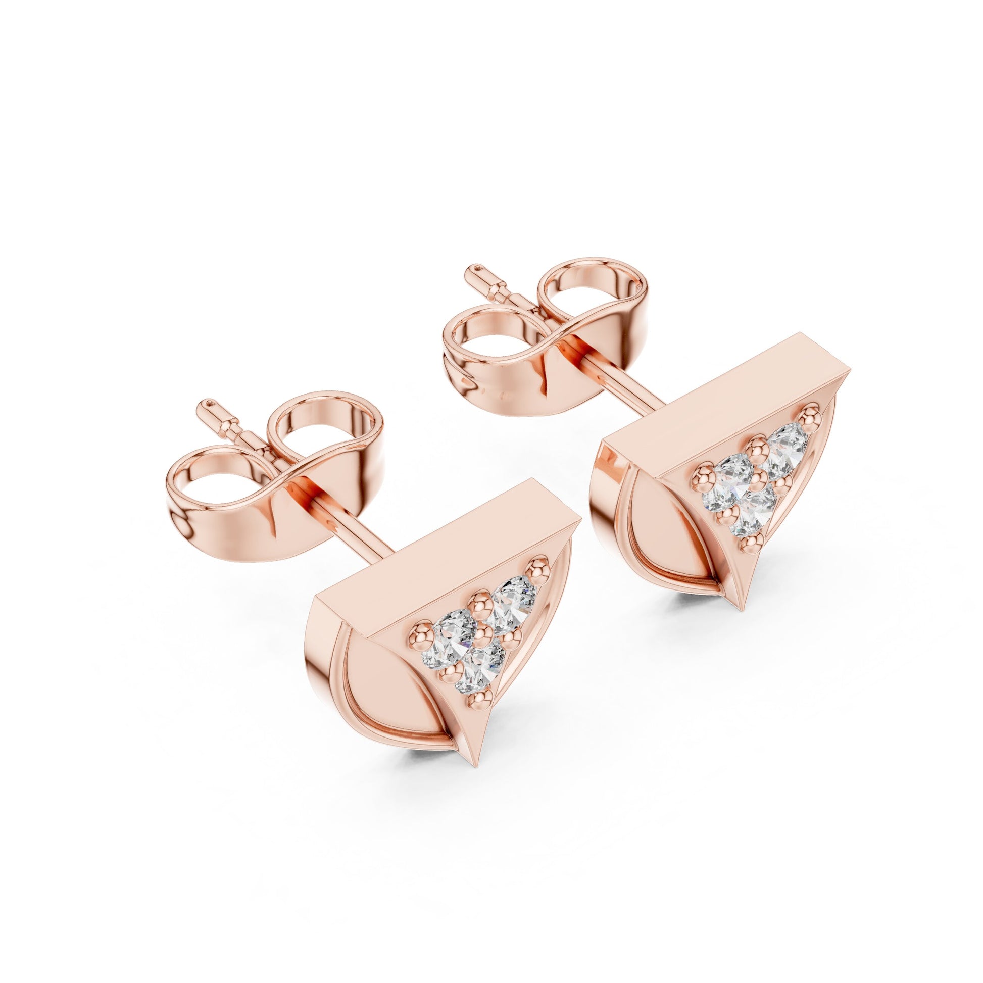 Round Stud Lab Grown Diamond Earrings