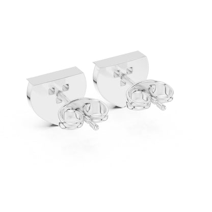 Round Stud Lab Grown Diamond Earrings