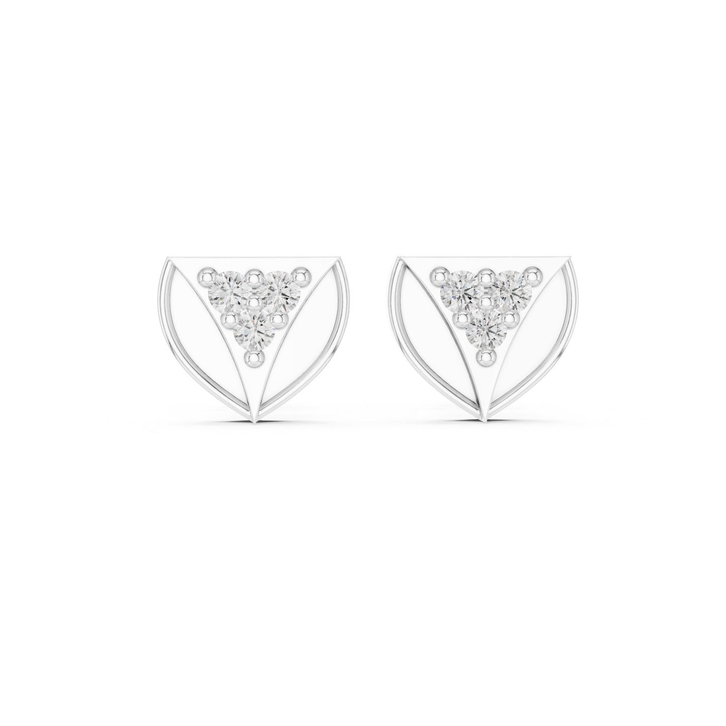 Round Stud Lab Grown Diamond Earrings