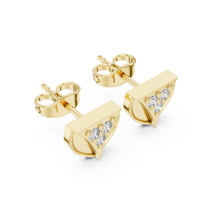 Round Stud Lab Grown Diamond Earrings