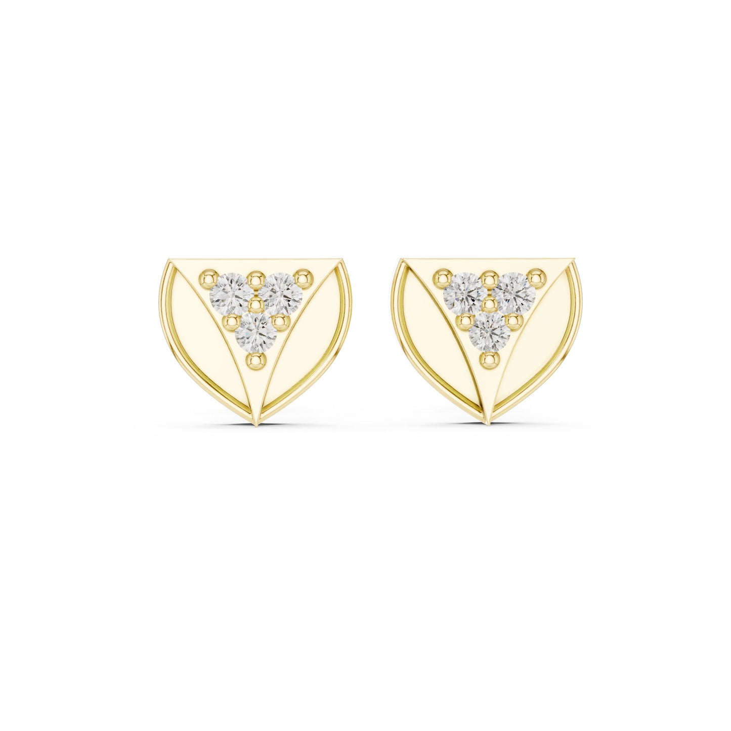Round Stud Lab Grown Diamond Earrings