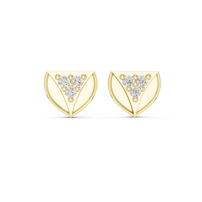 Round Stud Lab Grown Diamond Earrings