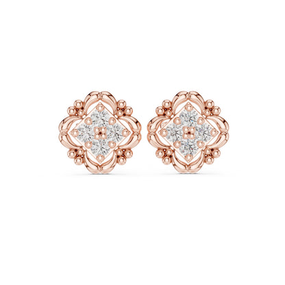 Round Stud Lab Grown Diamond Earrings