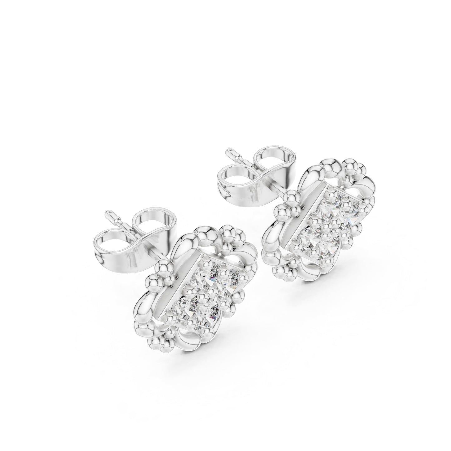 Round Stud Lab Grown Diamond Earrings
