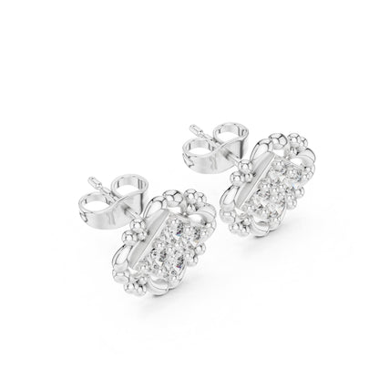Round Stud Lab Grown Diamond Earrings