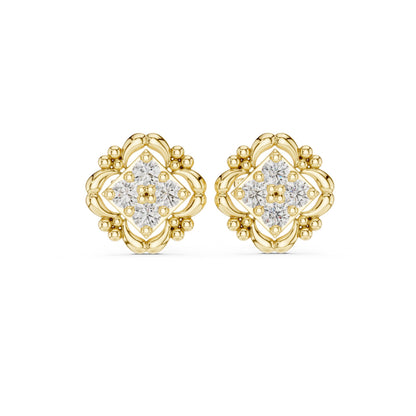 Round Stud Lab Grown Diamond Earrings
