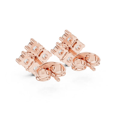 Round Stud Lab Grown Diamond Earrings