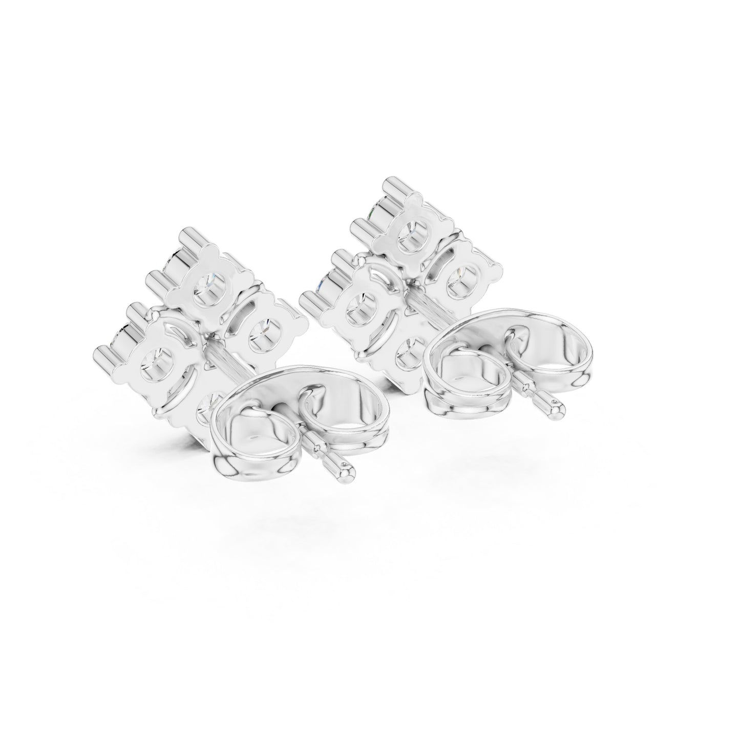 Round Stud Lab Grown Diamond Earrings