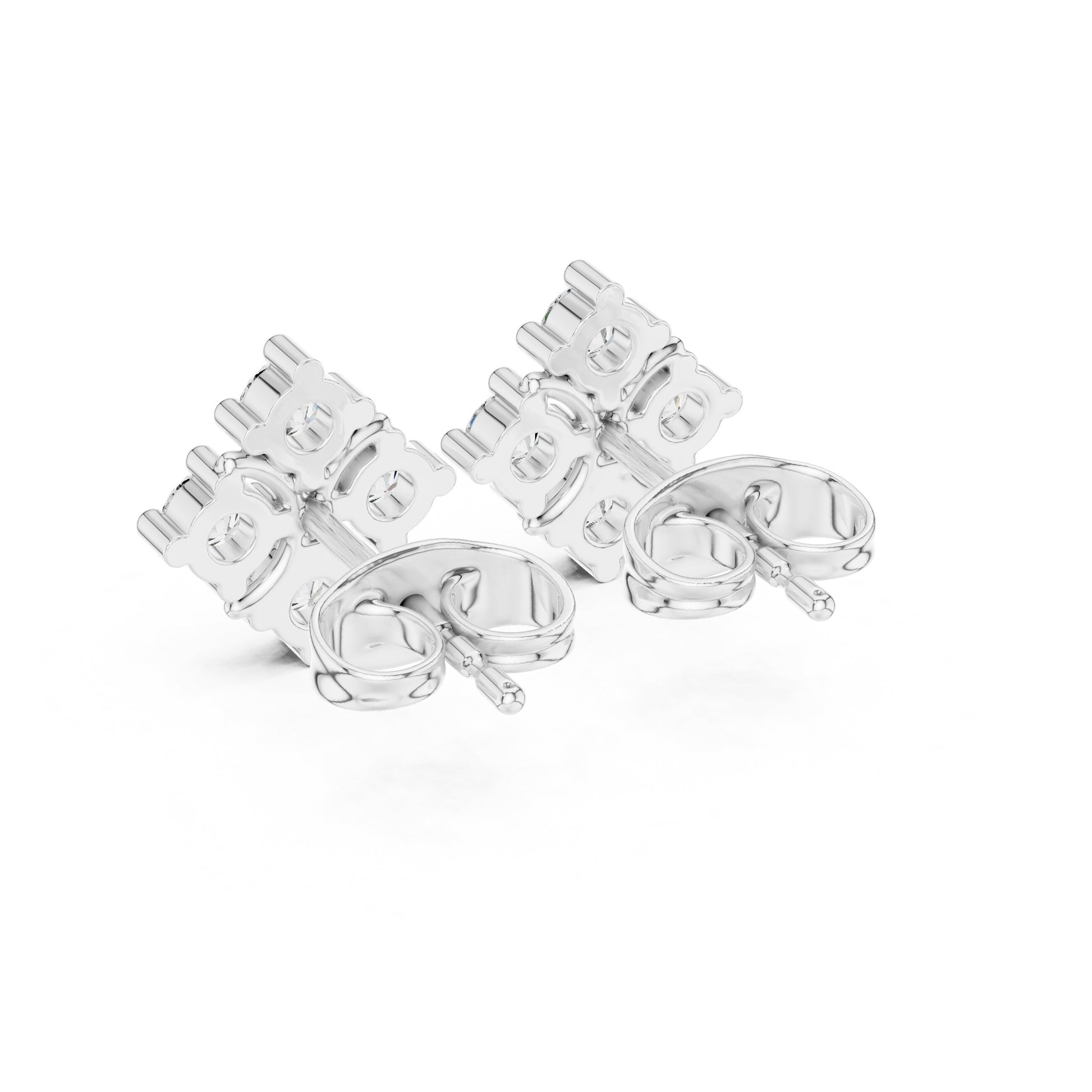 Round Stud Lab Grown Diamond Earrings