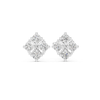 Round Stud Lab Grown Diamond Earrings